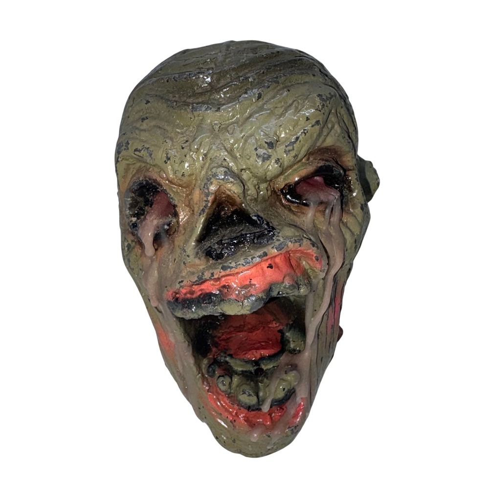 Vintage Oozing Horror Fun World Candle Zombie Head